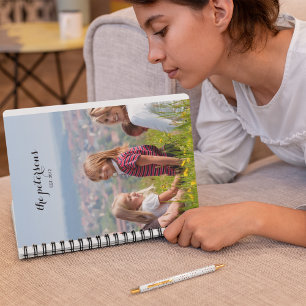 Custom Niedlich Beautiful Lächeln Familie Foto Uni Notizblock