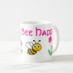 Custom Niedlich Bee Happy Kaffeetasse