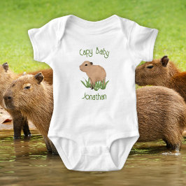 Custom Niedlich Capybara Pun Baby Boy Kinderzimmer Baby Strampler