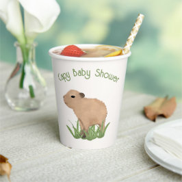 Custom Niedlich Capybara Pun Capy Baby Dusche Pappbecher