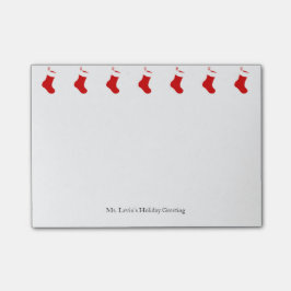 Custom Niedlich Classic Red Strumpf Weihnachtsfeie Post-it Klebezettel