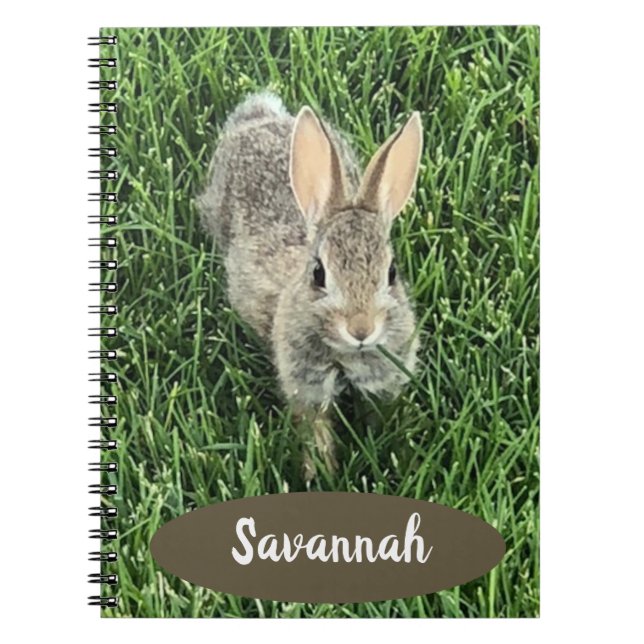 Custom Niedlich Cottontail Bunny Notizblock (Vorderseite)