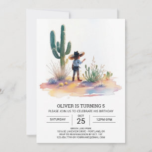 Custom Niedlich Cowboy Birthday Einladung