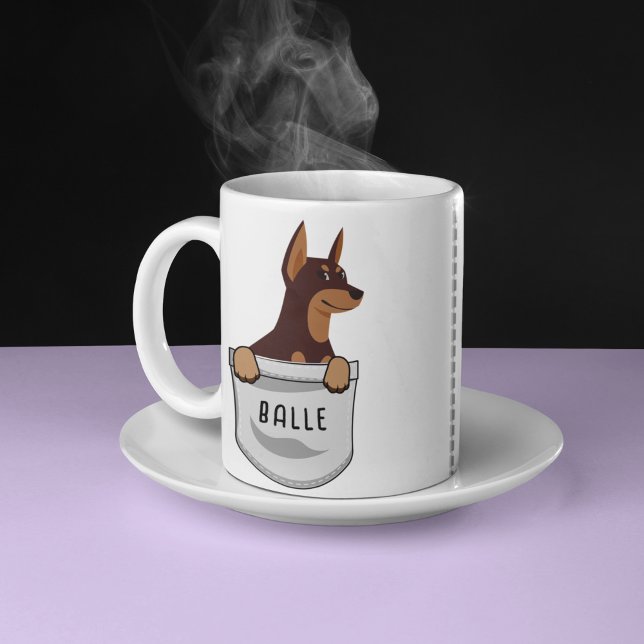 Custom Niedlich Doberman for Dog Lover Trainer Lov Kaffeetasse (Von Creator hochgeladen)