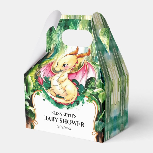Custom Niedlich Dragon Baby Dusche Geschenkschachtel (Vorderseite)