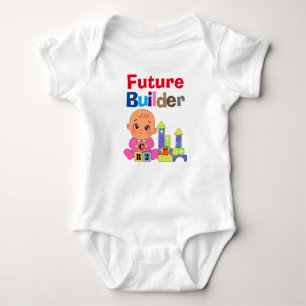 Custom Niedlich Funny Baby Future Builder Architec Baby Strampler