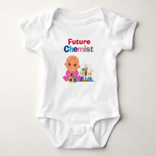 Custom Niedlich Funny Baby Future Chemist Genius Baby Strampler