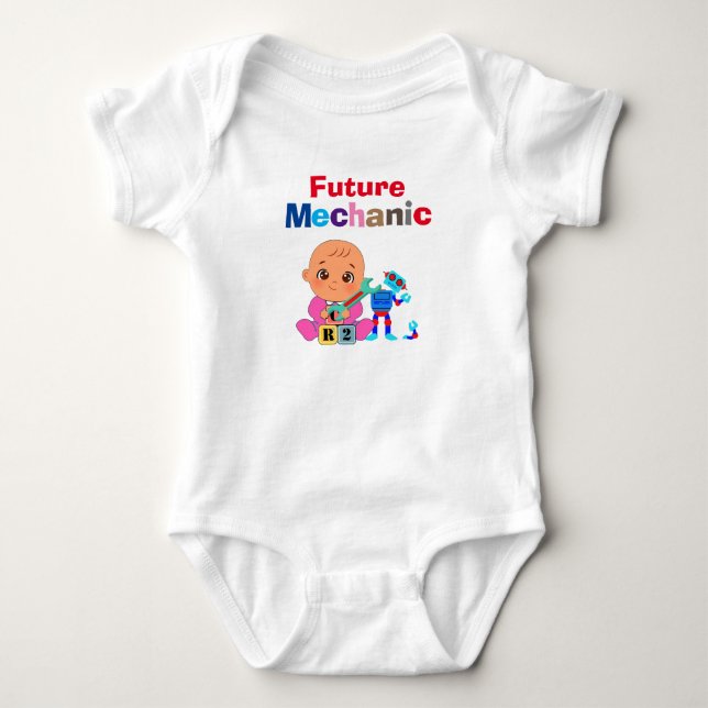 Custom Niedlich Funny Baby Future Chemist Genius Strampler (Vorderseite)