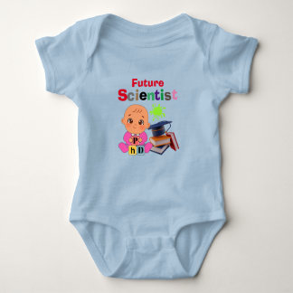 Custom Niedlich Funny Baby Future Scientist Profes Baby Strampler