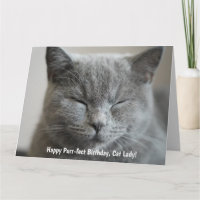 Custom Niedlich Grey Kitty Foto Purr-fect Geburtst
