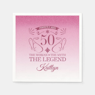 Custom Niedlich Happy 50. Geburtstag Serviette