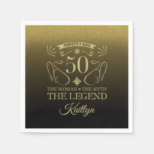Custom Niedlich Happy 50. Geburtstag Serviette