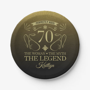 Custom Niedlich Happy 70. Geburtstag Pappteller