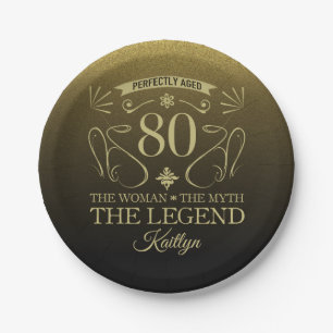 Custom Niedlich Happy 80. Geburtstag Pappteller