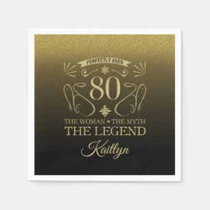 Custom Niedlich Happy 80. Geburtstag Serviette