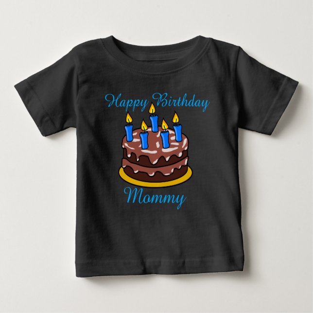 Custom niedlich Happy Birthday Mommy Baby Shirt (Vorderseite)