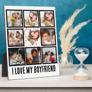Custom Niedlich I Liebe meinem Freund 9 Foto Colla Fotoplatte