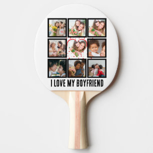 Custom Niedlich I Liebe meinem Freund 9 Foto Colla Tischtennis Schläger