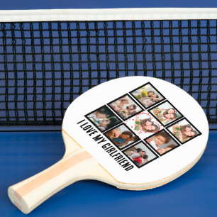 Custom Niedlich I Liebe meiner Freundin 9 Foto Col Tischtennis Schläger