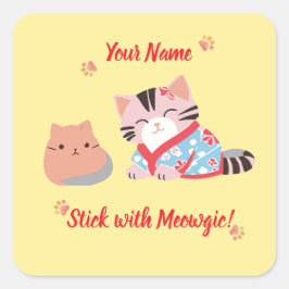 Custom Niedlich Kawaii Cat Sticker | Stick mit Meo
