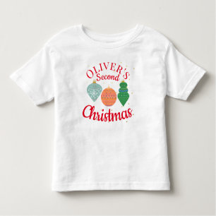 Custom Niedlich Kawaii Ornament Zweites Weihnachts Kleinkind T-shirt