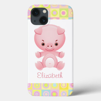 Custom Niedlich Kawaii Pink Pig Case-Mate iPhone Hülle