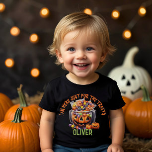 Custom Niedlich Orange Lila Pumpkin Halloween Leck Kleinkind T-shirt
