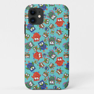 Custom Niedlich Owls iPhone 5 Fall: Red, Blue, Gre Case-Mate iPhone Hülle