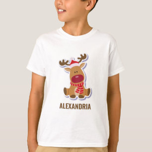 Custom niedlich Rudolph Rentier Weihnachtsmann Cla T-Shirt