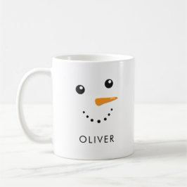 Custom Niedlich Snowman Face Classic Tasse