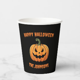 Custom Niedlich Spooky Pumpkin glücklich Halloween Pappbecher