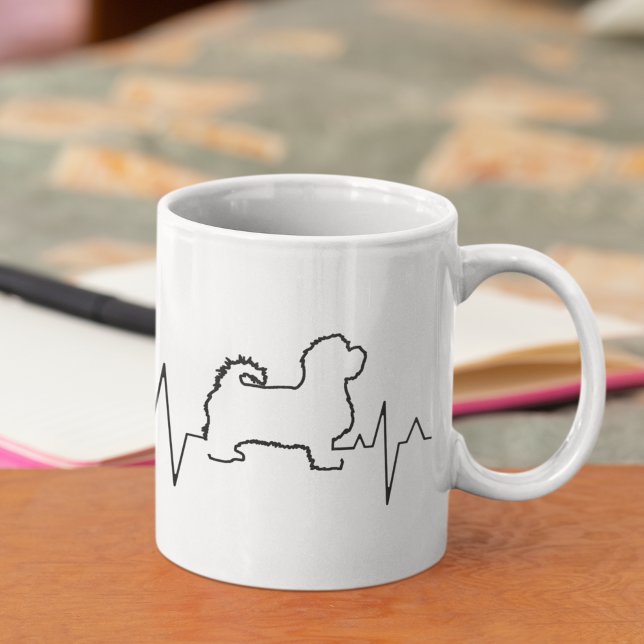 Custom Niedlich Valentine's Day Theme Maltese Hund Kaffeetasse (Von Creator hochgeladen)