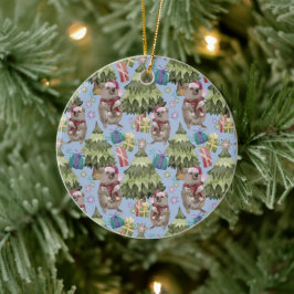 Custom Niedlich Vintage Christmas Quokka Keramik Ornament
