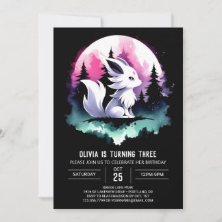 Custom Niedlich Wolf Geburtstag Einladung