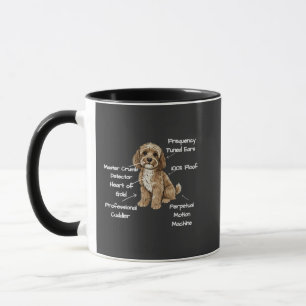 CUSTOM Niedliche Anatomie eines Cockapoo-Hundefreu Tasse