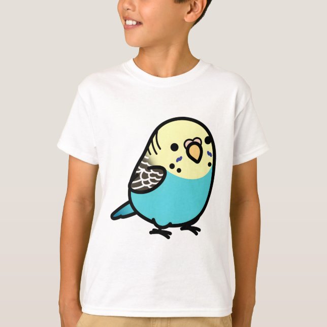 CUSTOM Niji die chubby Budgie T-Shirt (Vorderseite)