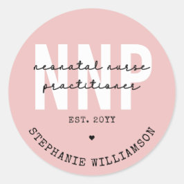 Custom NNP Neonatal Nurse Practitioner Runder Aufkleber