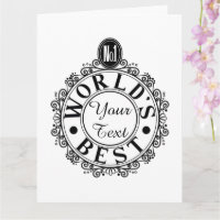 Custom No.1 Worlds Best . . (Ihr Text) Typografie