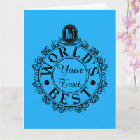 Custom No.1 Worlds Best . . (Ihr Text) Typografie