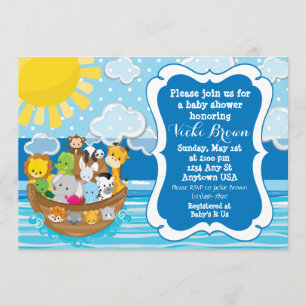 Custom Noah's Ark Baby Dusche Einladung