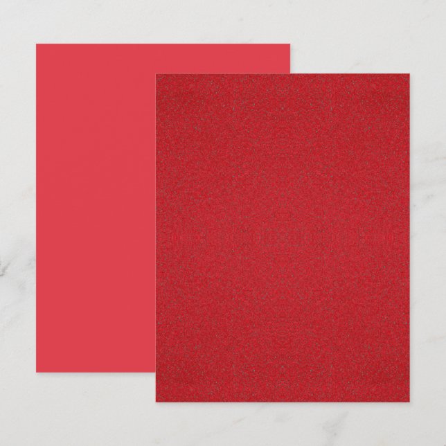 Custom Noise Textured Tomato Red Einladungen (Vorne/Hinten)