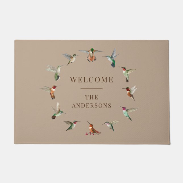 Custom North American Hummingbirds Fußmatte (Vorderseite)