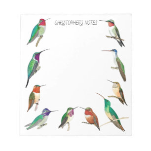 Custom North American Hummingbirds Notepad Notizblock