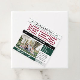 Custom North Pole Newspaper Weihnachtsfest-Foto Geschenkanhänger