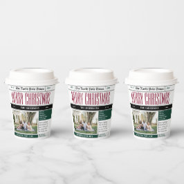 Custom North Pole Newspaper Weihnachtsfest-Foto Pappbecher
