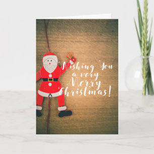 Custom NOSTALGIC MERRY CHRISTMAS SANTA GREETING Feiertagskarte