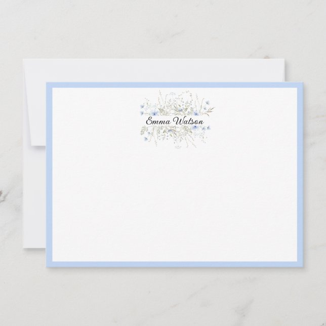 Custom Note Card Floral Bouquet Mitteilungskarte