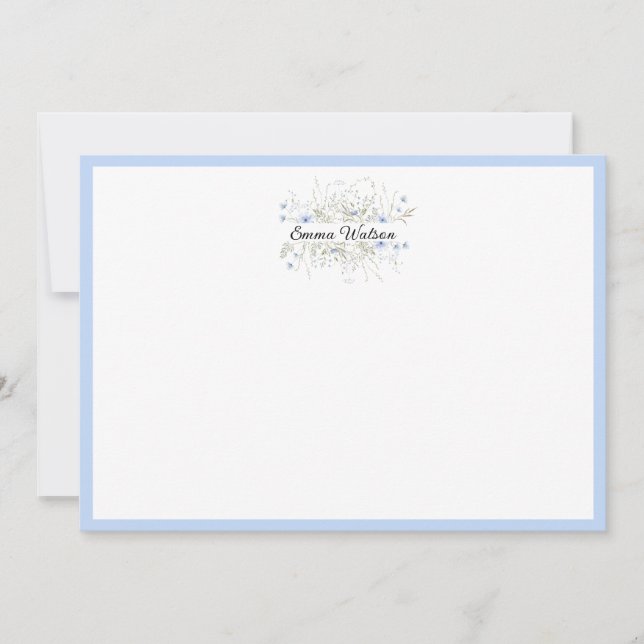 Custom Note Card Floral Bouquet Mitteilungskarte (Vorderseite)