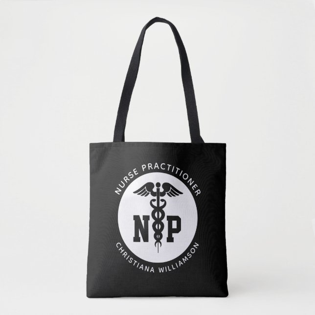 Custom NP Nurse Practitioner Abschluss Caduceus (Vorderseite)