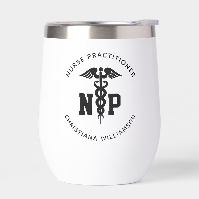 Custom NP Nurse Practitioner Abschluss Caduceus (Links)